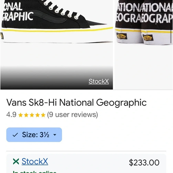 Brand new  Van’s collection “National Geographic” shoes size 5 or men’s 3.5 - Picture 11 of 11